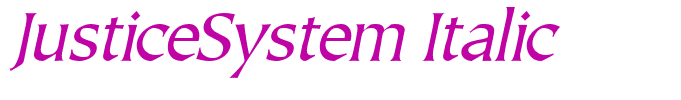 JusticeSystem Italic